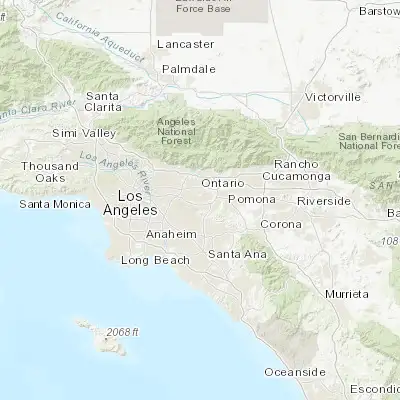 Map showing location of South San Jose Hills (34.012790, -117.904780)