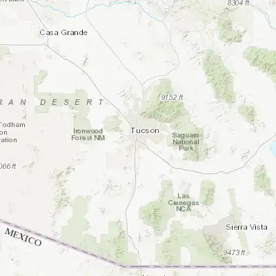 Map showing location of South Tucson (32.199520, -110.968420)
