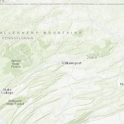 Map showing location of South Williamsport (41.232020, -76.999130)