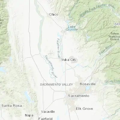 Map showing location of South Yuba City (39.116560, -121.639130)