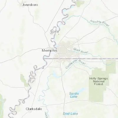 Map showing location of Southaven (34.988980, -90.012590)