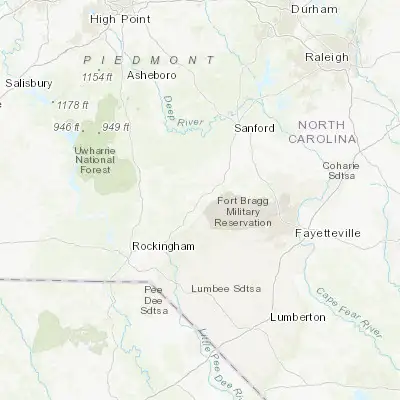 Map showing location of Southern Pines (35.174050, -79.392250)