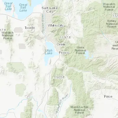 Map showing location of Spanish Fork (40.114960, -111.654920)