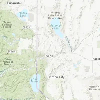 Map showing location of Spanish Springs (39.649080, -119.707410)
