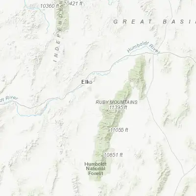 Map showing location of Spring Creek (40.726590, -115.585900)