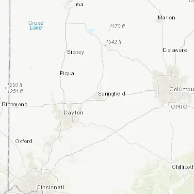 Map showing location of Springfield (39.924230, -83.808820)