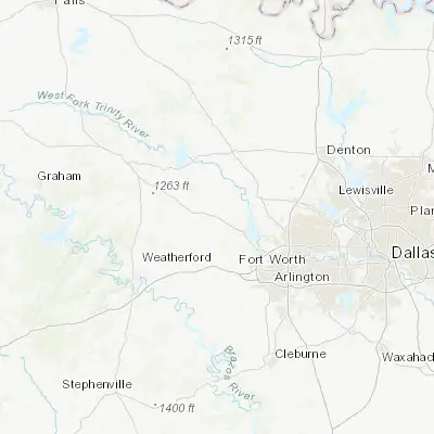 Map showing location of Springtown (32.965960, -97.683640)