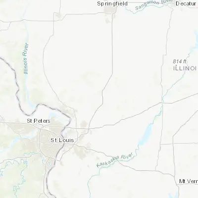 Map showing location of Staunton (39.012270, -89.791210)