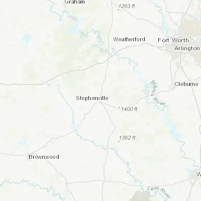 Map showing location of Stephenville (32.220700, -98.202260)