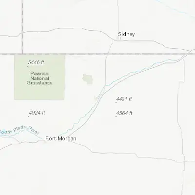 Map showing location of Sterling (40.625540, -103.207710)