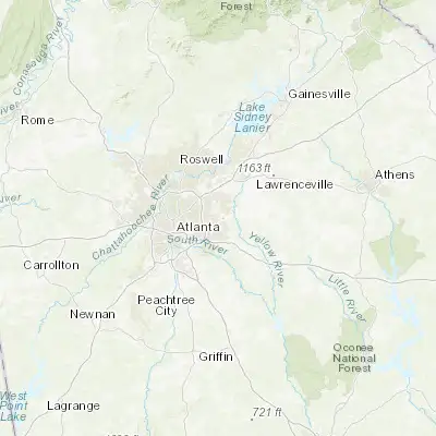 Map showing location of Stone Mountain (33.808160, -84.170200)