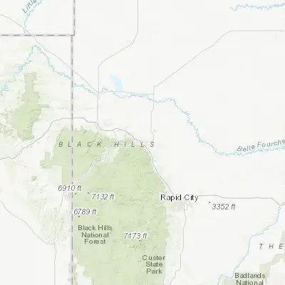 Map showing location of Sturgis (44.409710, -103.509080)