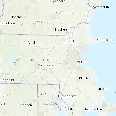 Map showing location of Sudbury (42.383430, -71.416170)