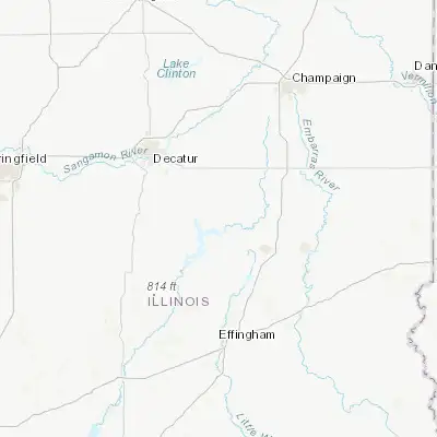 Map showing location of Sullivan (39.599480, -88.607840)