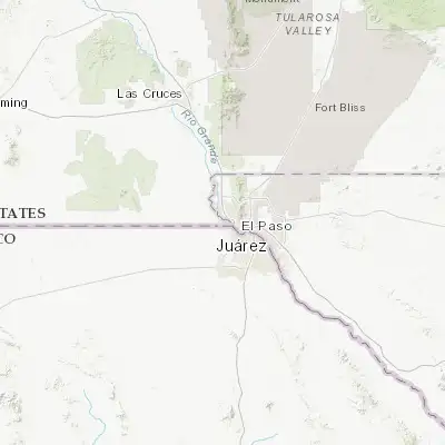 Map showing location of Sunland Park (31.796500, -106.579990)