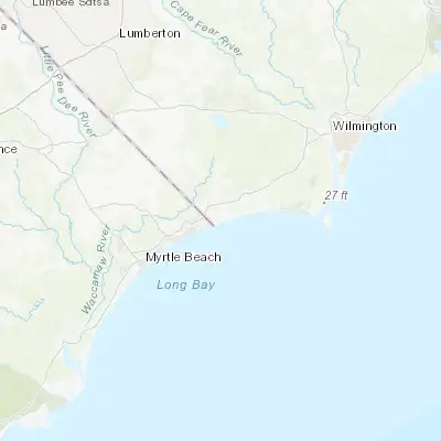 Map showing location of Sunset Beach (33.880730, -78.512230)