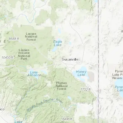 Map showing location of Susanville (40.416280, -120.653010)