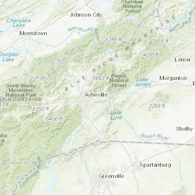 Map showing location of Swannanoa (35.597890, -82.399840)