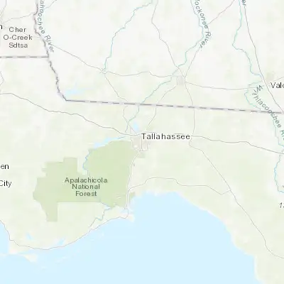 Map showing location of Tallahassee (30.438260, -84.280730)