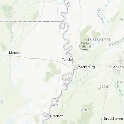 Map showing location of Tallulah (32.408480, -91.186780)