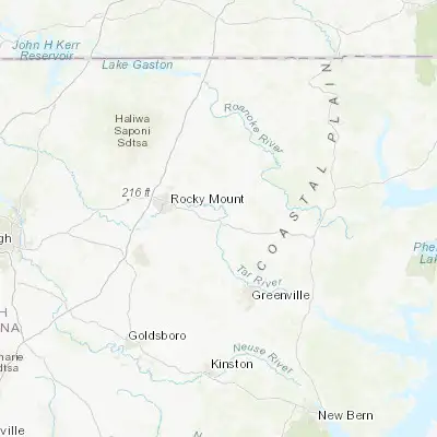 Map showing location of Tarboro (35.896820, -77.535800)