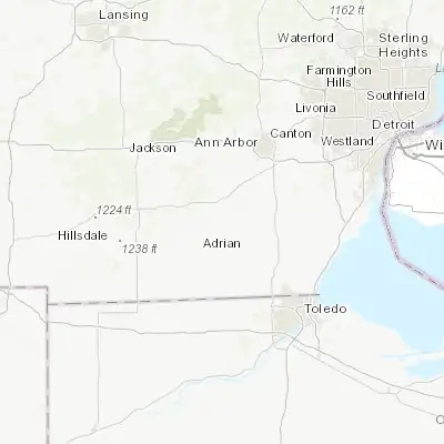 Map showing location of Tecumseh (42.003930, -83.944940)