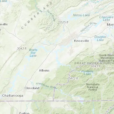 Map showing location of Tellico Village (35.683210, -84.255180)
