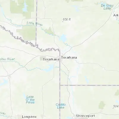 Map showing location of Texarkana (33.425130, -94.047690)