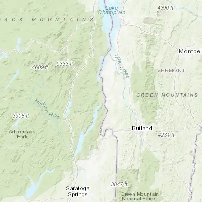 Map showing location of Ticonderoga (43.848670, -73.423450)