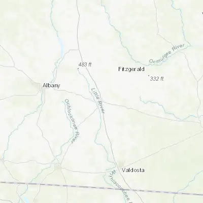 Map showing location of Tifton (31.450460, -83.508500)