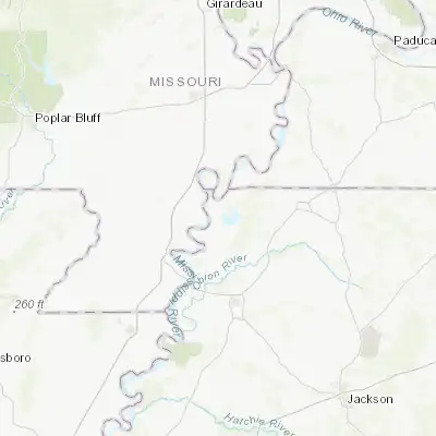 Map showing location of Tiptonville (36.378400, -89.472020)