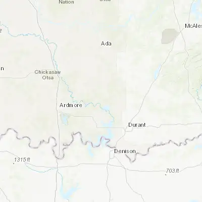 Map showing location of Tishomingo (34.236210, -96.678610)
