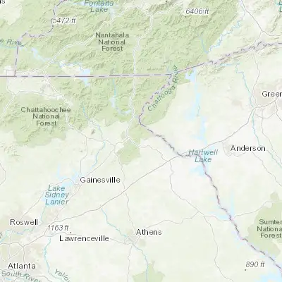 Map showing location of Toccoa (34.577320, -83.332390)