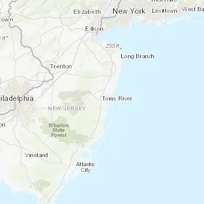 Map showing location of Toms River (39.953730, -74.197920)
