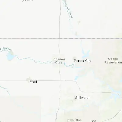 Map showing location of Tonkawa (36.678370, -97.310040)