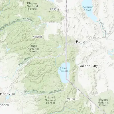 Map showing location of Truckee (39.327960, -120.183250)