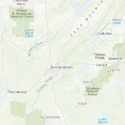 Map showing location of Trussville (33.619830, -86.608880)