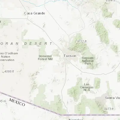 Map showing location of Tucson Estates (32.187580, -111.090930)