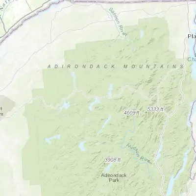 Map showing location of Tupper Lake (44.223950, -74.464060)