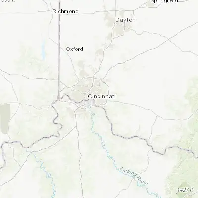Map showing location of Turpin Hills (39.110060, -84.379940)