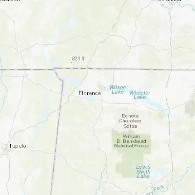 Map showing location of Tuscumbia (34.731200, -87.702530)