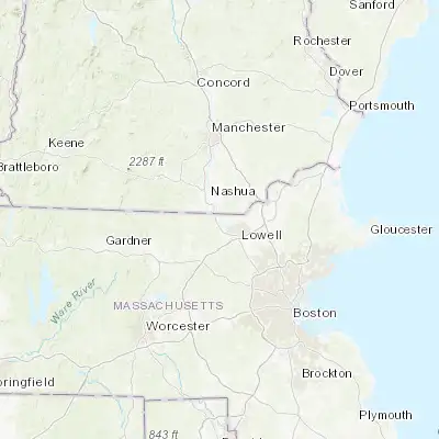 Map showing location of Tyngsboro (42.676760, -71.424510)