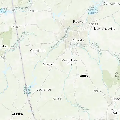 Map showing location of Tyrone (33.471230, -84.597150)