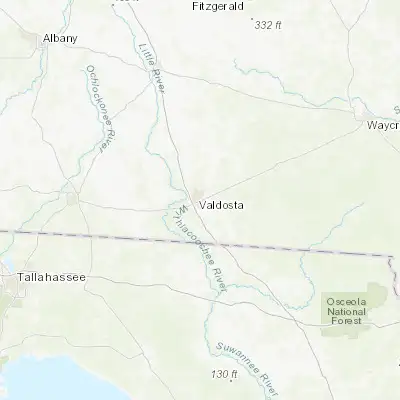 Map showing location of Valdosta (30.833340, -83.280320)