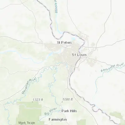 Map showing location of Valley Park (38.549220, -90.492620)