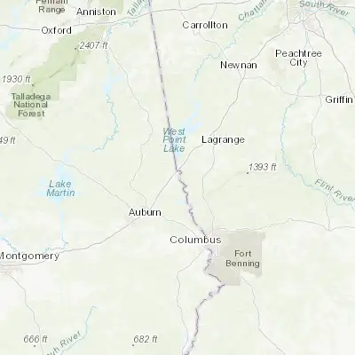 Map showing location of Valley (32.818740, -85.179390)