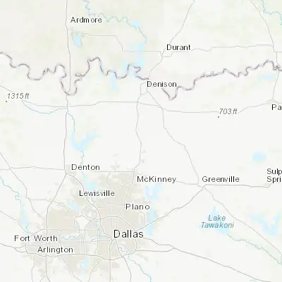 Map showing location of Van Alstyne (33.421500, -96.577210)