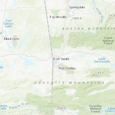 Map showing location of Van Buren (35.436760, -94.348270)