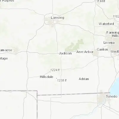 Map showing location of Vandercook Lake (42.193370, -84.391070)
