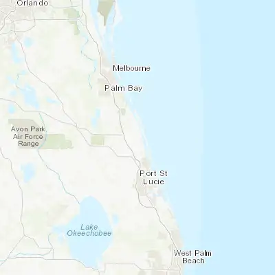 Map showing location of Vero Beach South (27.616380, -80.413080)